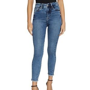 Good American Good Waist Crop Indigo326 Skinny Jeans, Size 6, Inseam 28‎ NWT